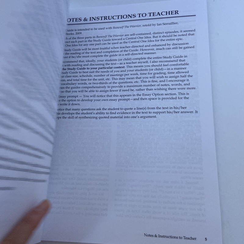 Beowulf Teacher Guide: The Warrior - Paperback By Wright, David M gallery