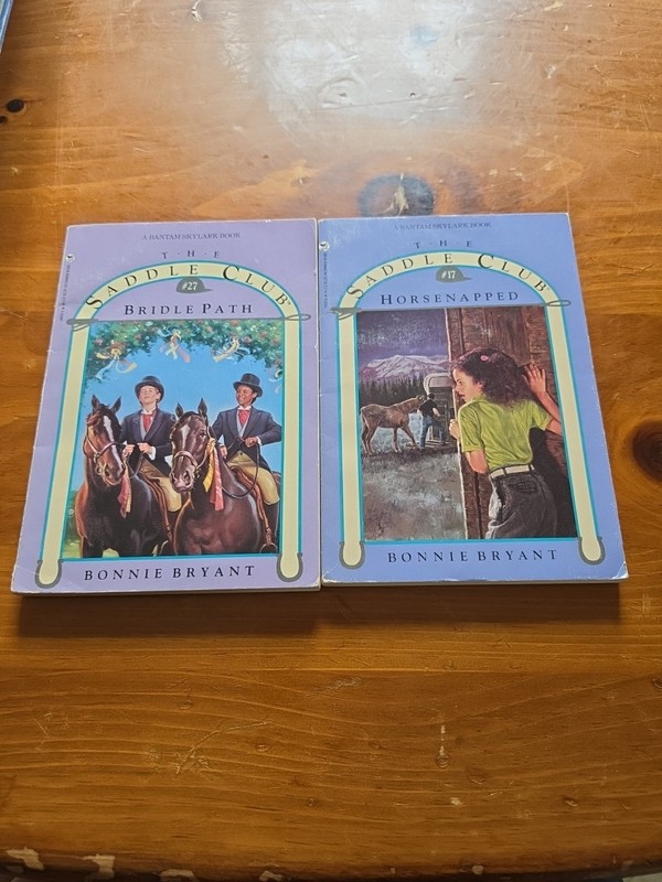 The Saddle Club #27 Bridle Path and # 17 Horsenapped Lot of 2 books
