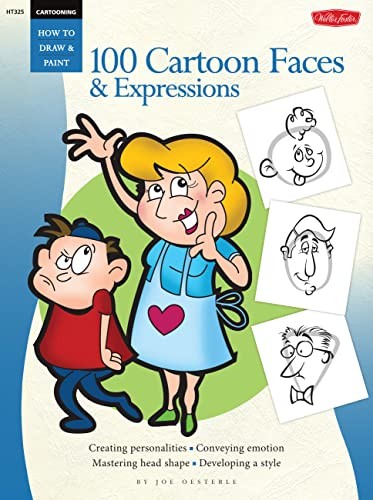 Cartooning: 100 Cartoon Faces & Expre…, Oesterle, Joe