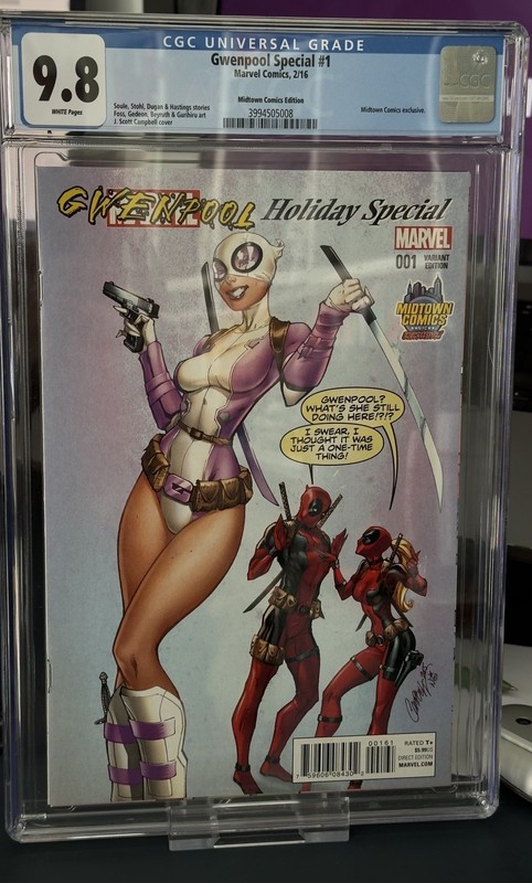 Gwenpool Special #1 J Scott Campbell Midtown Comics Variant CGC 9.8