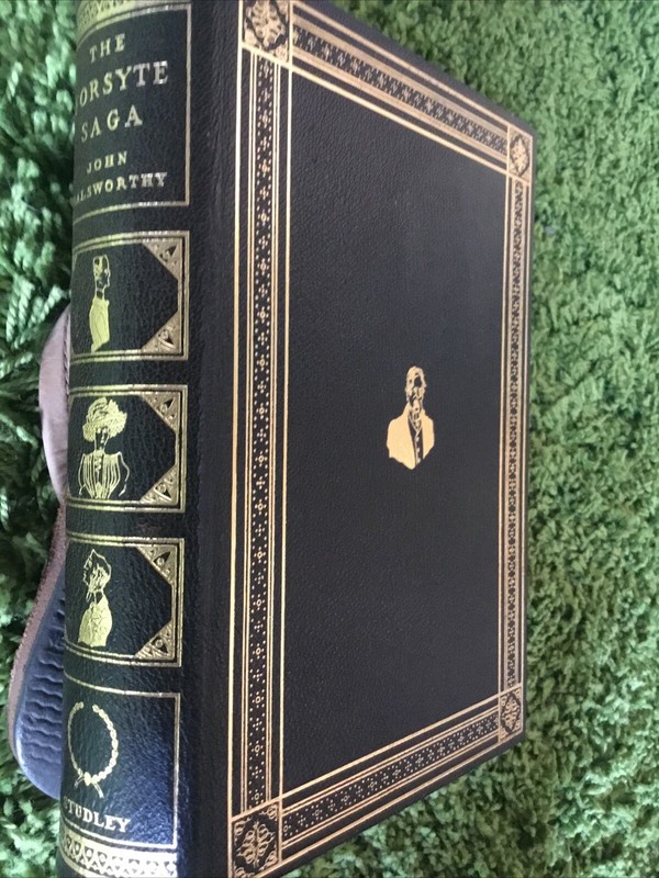 Forsyte Saga Complete Fine Leather Binding Antique Studley London Galsworthy