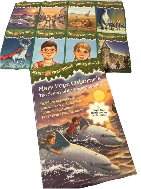 Magic Tree House Books 9-12 & 8 Trading Cards
