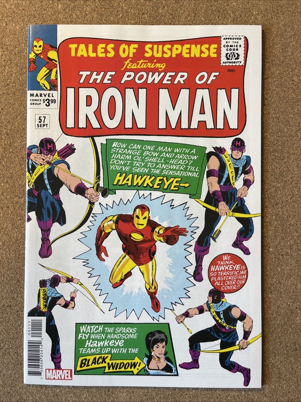 Tales Of Suspense #57 Facsimile Edition 2022 Iron Man, 1st App Hawkeye