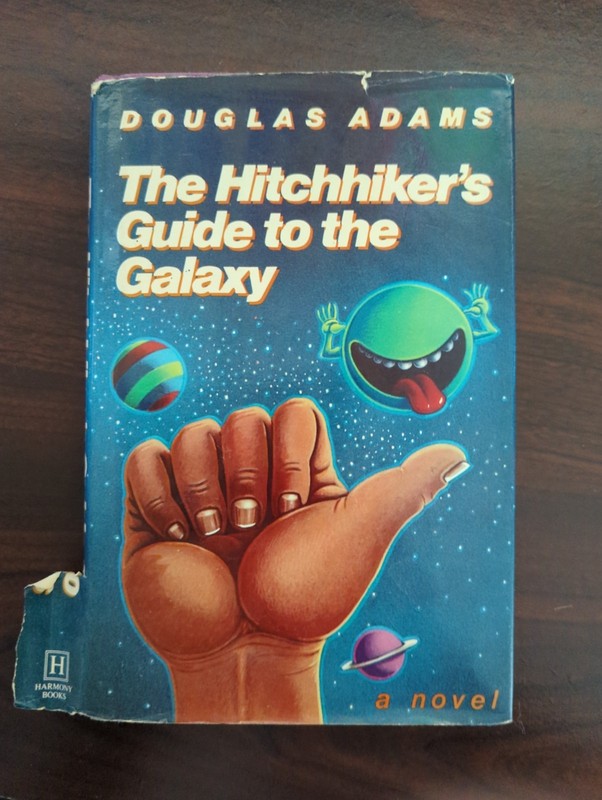 The Hitchhiker’s Guide To The Galaxy. 1st Edition. 1st Print USA. Douglas Adams!