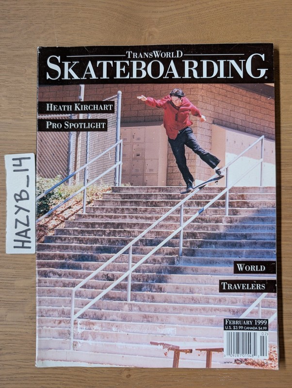 Vintage Transworld Skateboarding Magazine February 1999 90s Rare Heath Kirchart