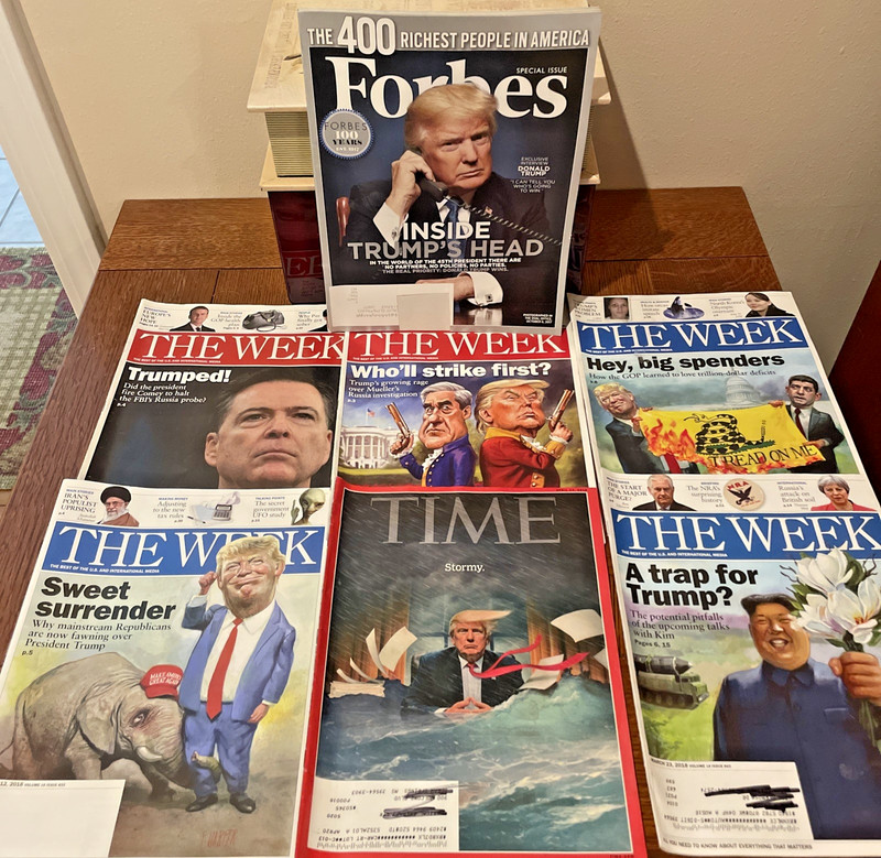 DONALD TRUMP 2017-18 Magazine Lot, Forbes, Time, The Week- 7 Issues