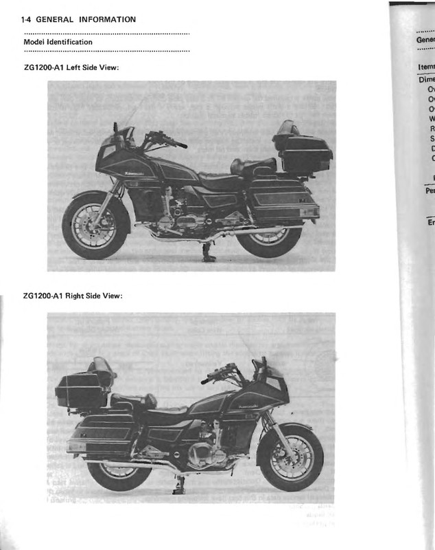 KAWASAKI ZG1200 Motorcycle Service Manual - STEEL WIRE BOUND - PROTECTIVE COVERS gallery