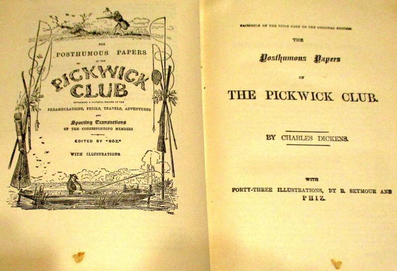 Vintage Charles Dickens "The Pickwick Papers" Cloth H/C 792 Pages gallery