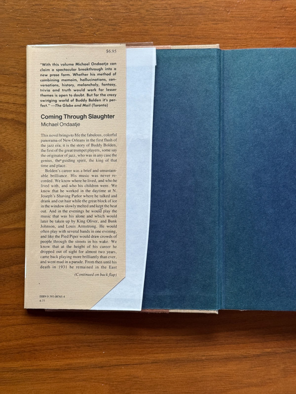COMING THROUGH SLAUGHTER BY MICHAEL ONDAATJE 1st EDITION INSCRIBED, ASSOCIATION gallery