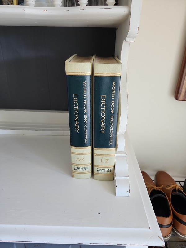 Vintage 1963 World Book Encyclopedia Dictionary Two Volume Set A-K / L-Z,
