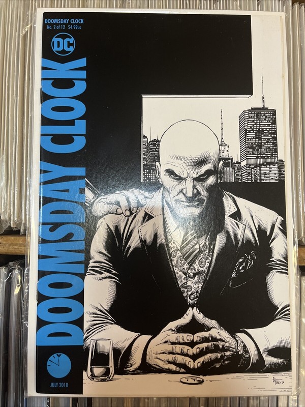 Doomsday Clock #2 2nd Print 2018 DC Comics Sent In A Cardboard Mailer