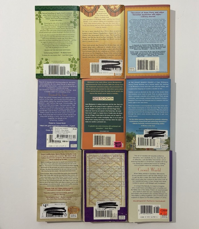 Lot of 19 Cozy Murder Mystery PB Books Needlecraft Bakery Cat Library Sookie… gallery