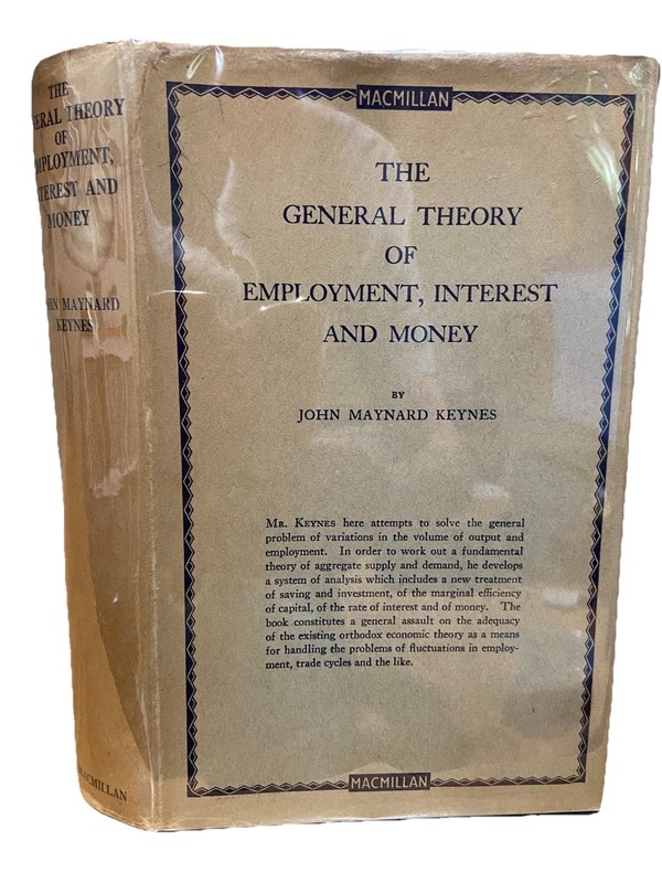 1936 Keynes General Theory Employment Interest Money 1st Ed VG+ Dust Jacket RARE