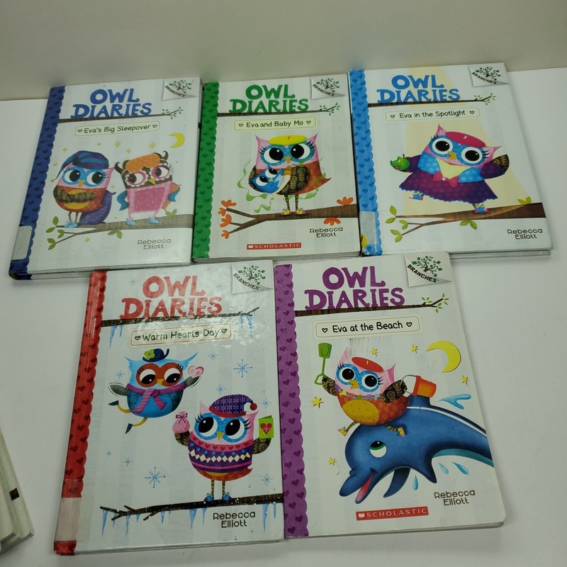 Lot of 9 Owl Diaries by Rebecca Elliott - PB & HC Set Scholastic Branches gallery