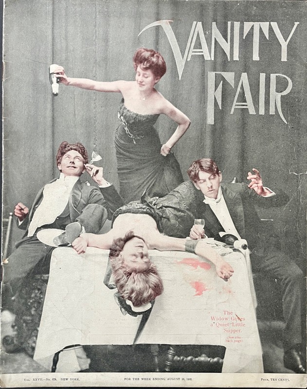 Vanity Fair Magazine Aug. 16 1902 The Widow Gives a Little Supper Rare New York