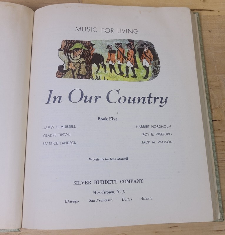 1962 Silver Burdett Music for Living Book Set In Our Country Near Far gallery