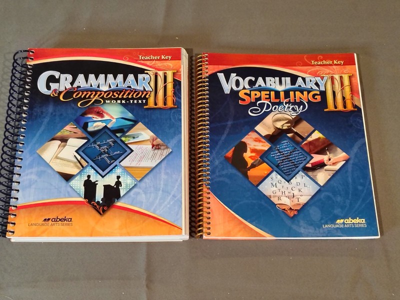Abeka Grammar and Composition III and Vocabulary Spelling Poetry III Teacher Key