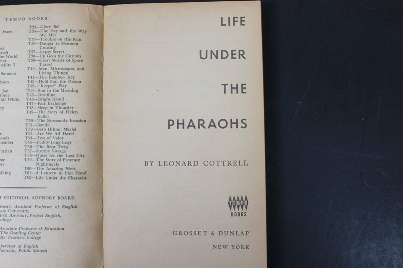 Life Under the Pharaohs Leonard Cottrell 1964 Tempo Books Ancient Egypt History gallery
