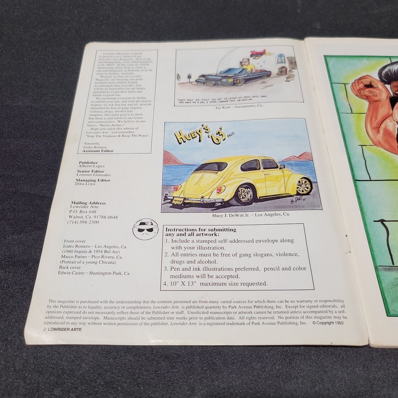 Lowrider Arte Magazine Vintage Summer 1992 Issue Aztlan Artwork Chicano Culture gallery