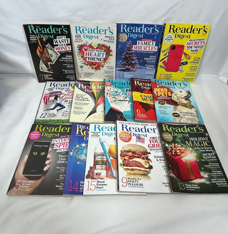 Readers Digest Magazines 2020-2022 Lot of 14 Current Events Funny Short Stories