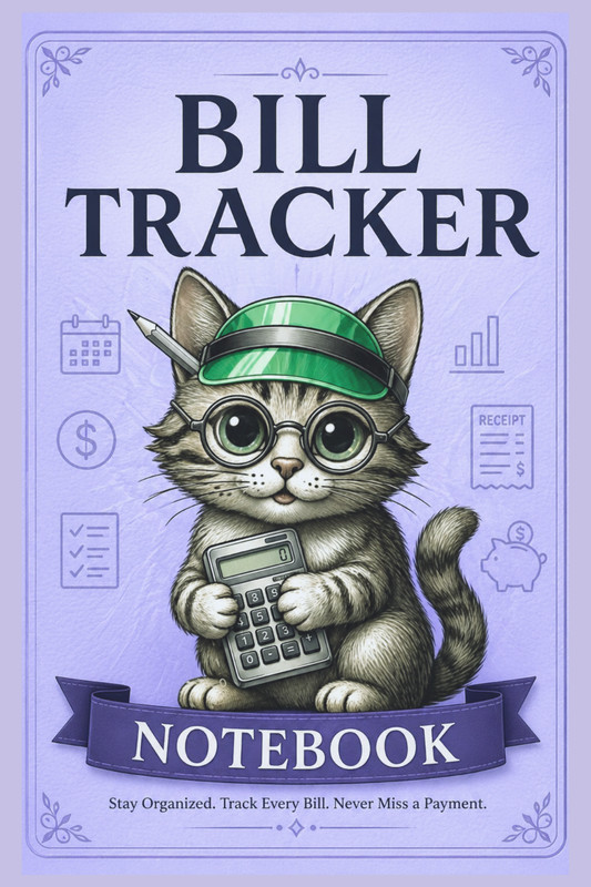 Bill Tracker Organizer Notebook 6 X 9 Paperback 90-pages
