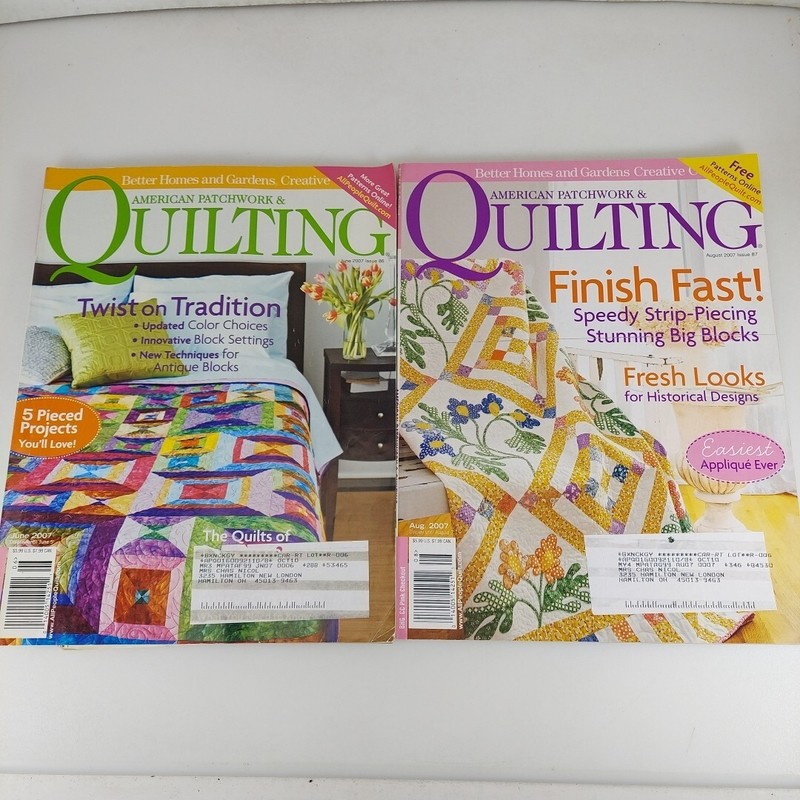 Better Homes & Gardens American Patchwork & Quilting Jun & Aug 2007 Nos 86 & 87