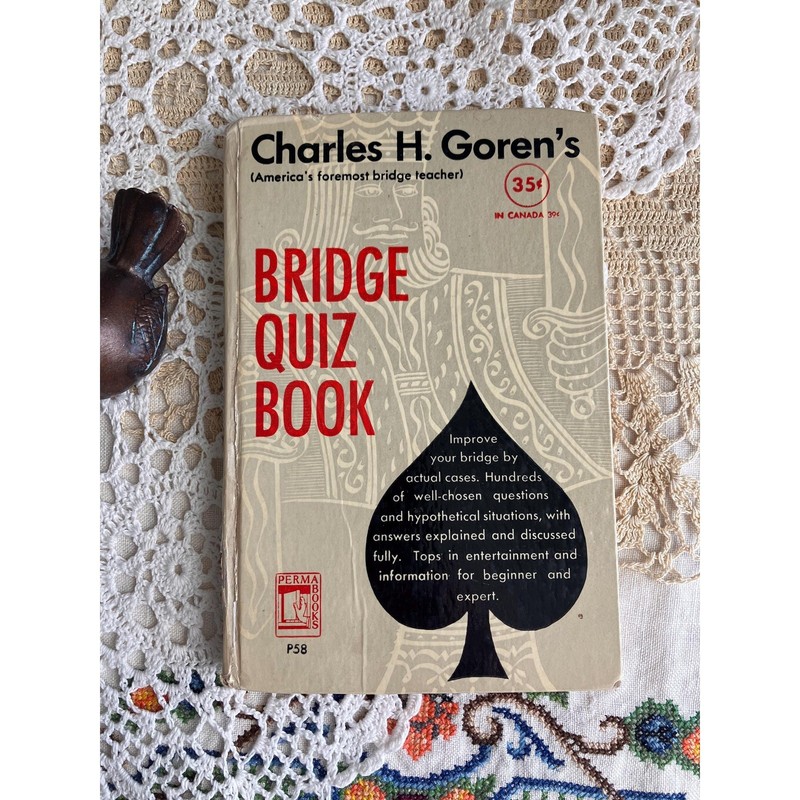 1949 Bridge Quiz Book by Charles H. Goren Permabooks, Mid century, Card Games