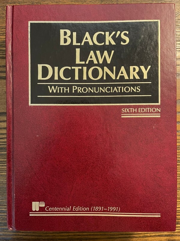 Black’s Law Dictionary Henry Campbell Black 1991 Sixth Centennial Edition :VG