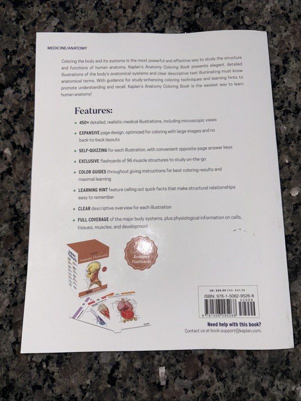 Kaplan Anatomy Coloring Book 10th Edition gallery