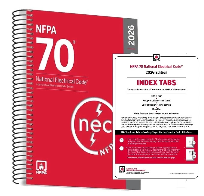 NFPA 70, National Electrical Code (NEC) 2026 spiral + index tab gallery
