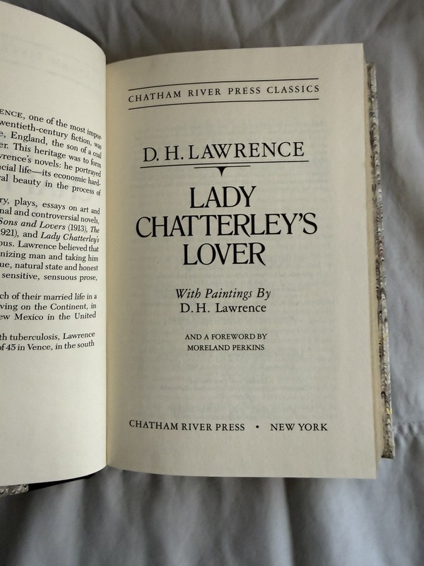 Lady Chatterley's Lover Chatham River Press Classics Copyright 1983 gallery