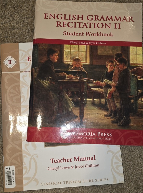 Memoria Press English Grammar Recitation II, Teacher Guide And Student Workbook