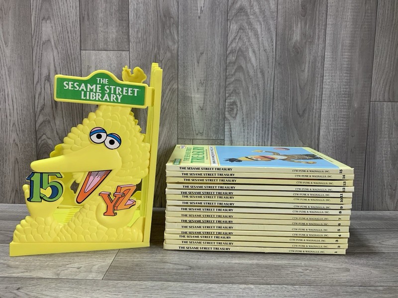 Vintage 1983 The Sesame Street Treasury Complete Set Volumes 1 to 15 With Stand