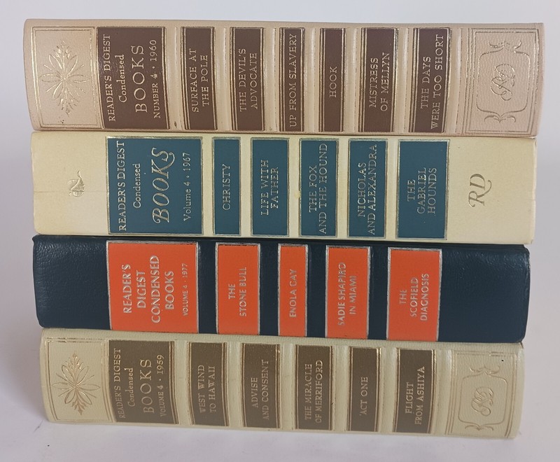 Lot Of 4 Readers Digest Condensed Books From Volume 4, 1st Editions, Beautiful