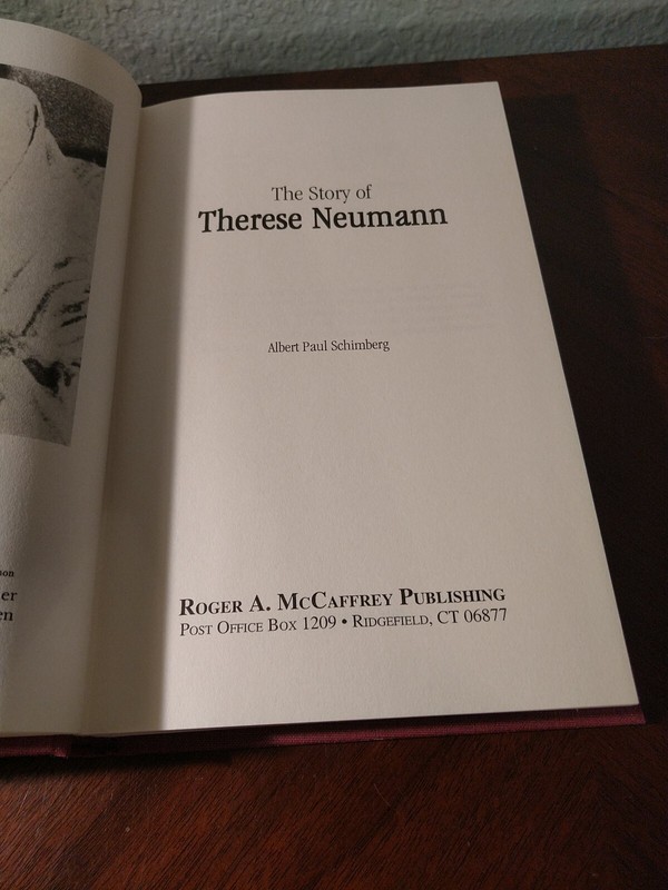 THE STORY OF THERESE NEUMANN by Albert Paul Schimberg - Catholic - Biography - gallery