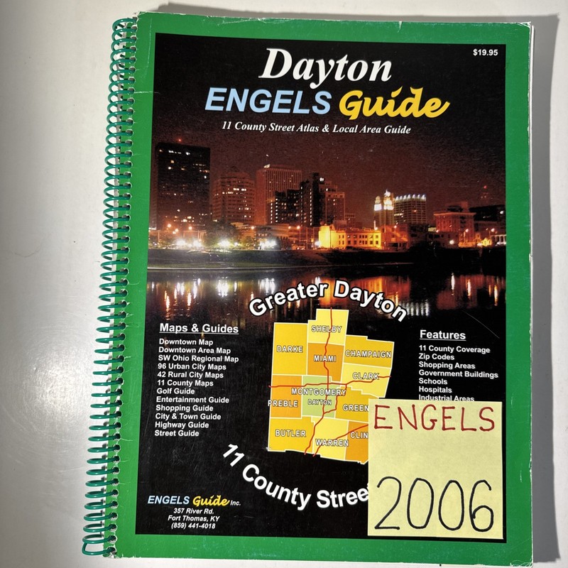 Greater Dayton Engels Guide 2006 Ohio Map 11 County Street Atlas Beavercreek OH