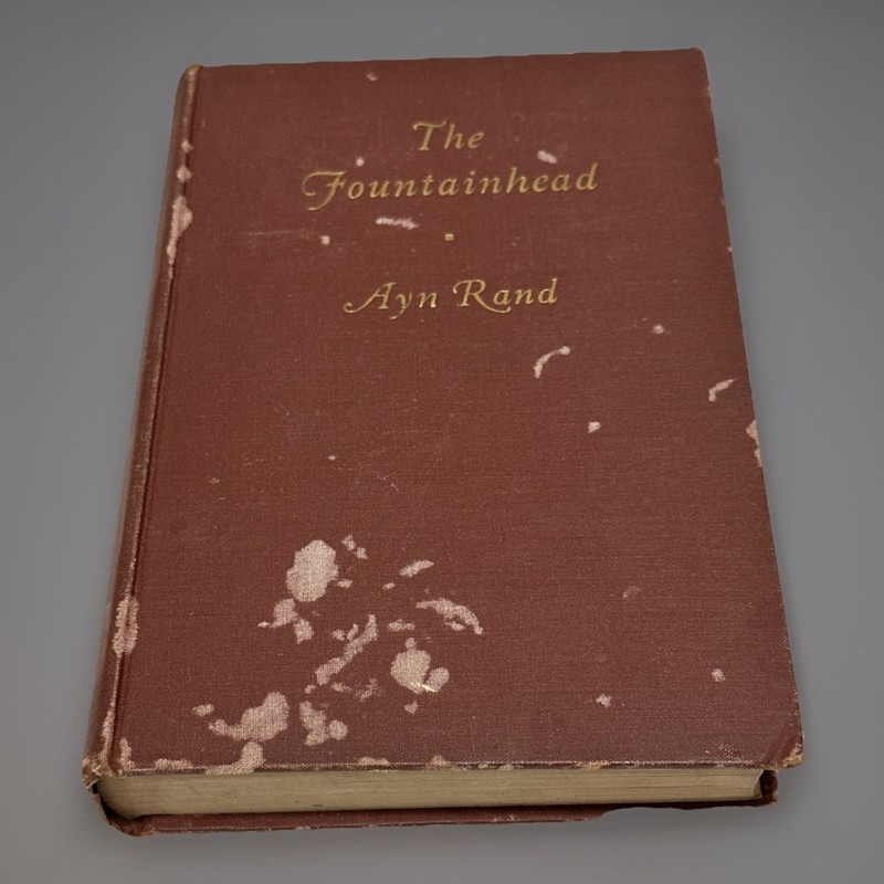 1943 – 1st Edition : The Fountainhead by Ayn Rand – Vintage RED Hardcover