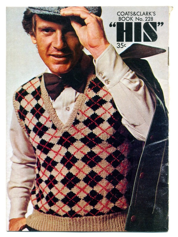 Vtg Coats & Clark Book #228 "HIS" Sweater Pattern Booklet - No Front Cover gallery