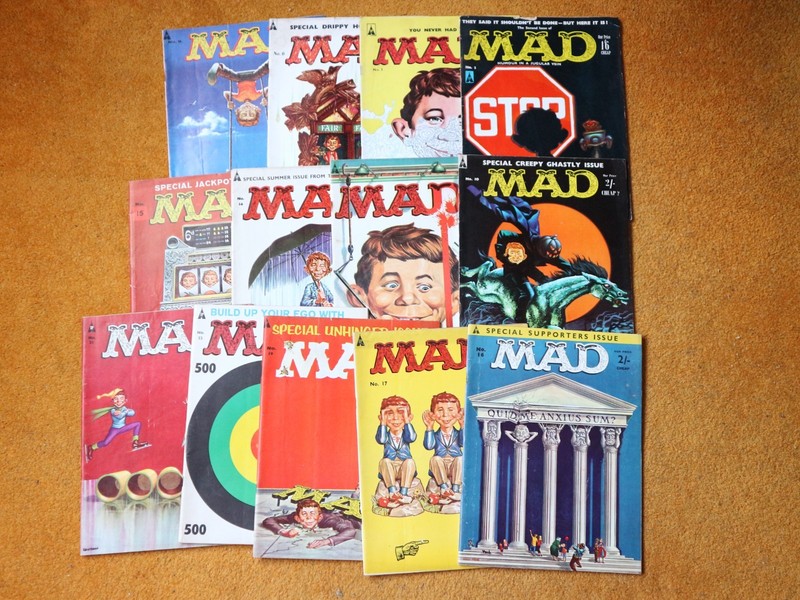 Job lot 13 X MAD UK magazine Issues 2,3,6,9,10,12,14,16,17,19,21,22.