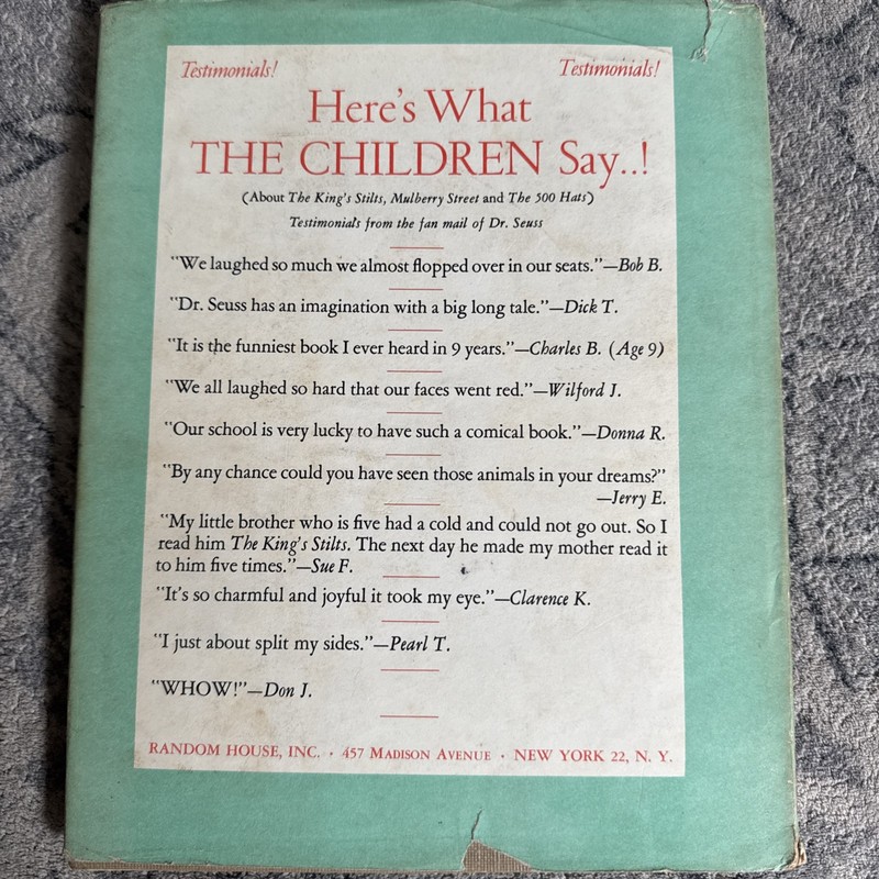 Vintage 1940 Horton Hatches The Egg Dr Seuss HC w/ Original Dust Jacket gallery