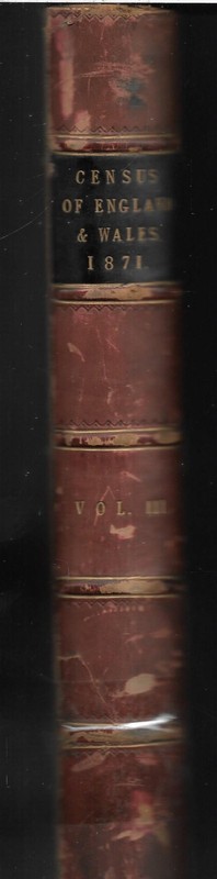Antique book 1871 Census of England & Wales Volume III Ages occupations 1873 vgc gallery