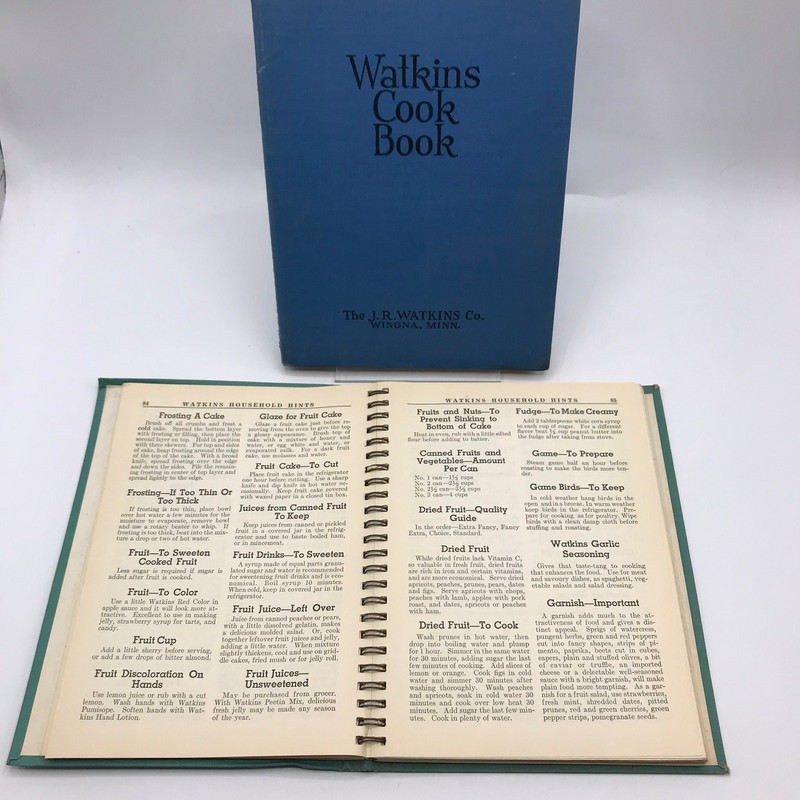 Watkins Cookbook and Household Hints Elaine Allen Recipes and Tips Set of 2 gallery