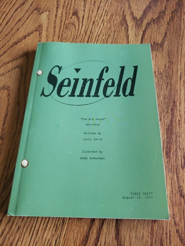 Seinfeld Table Draft The Big Salad 1994 Written By Larry David