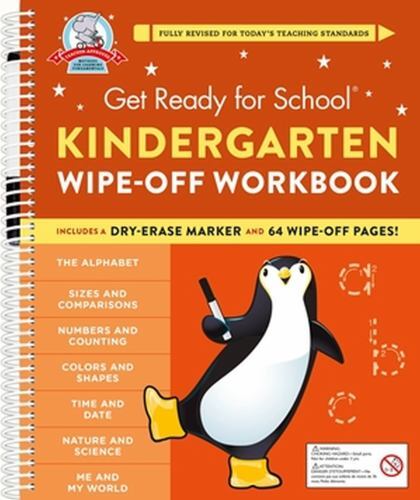 Get Ready for School: Kindergarten Wipe-Off Workbook (Spiral-bound)