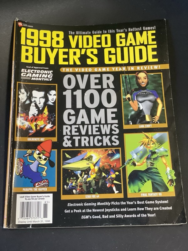 Electronic Gaming Monthly 1998 Issue 85 Video Game Buyer’s Guide Reviews