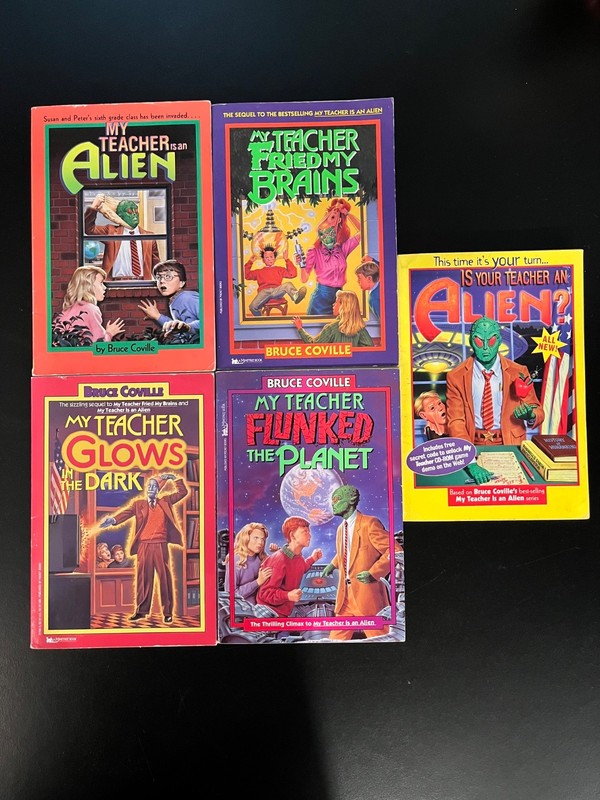 MY TEACHER IS AN ALIEN BRUCE COVILLE 1989-2002 LOT OF 5 VINTAGE PB VG