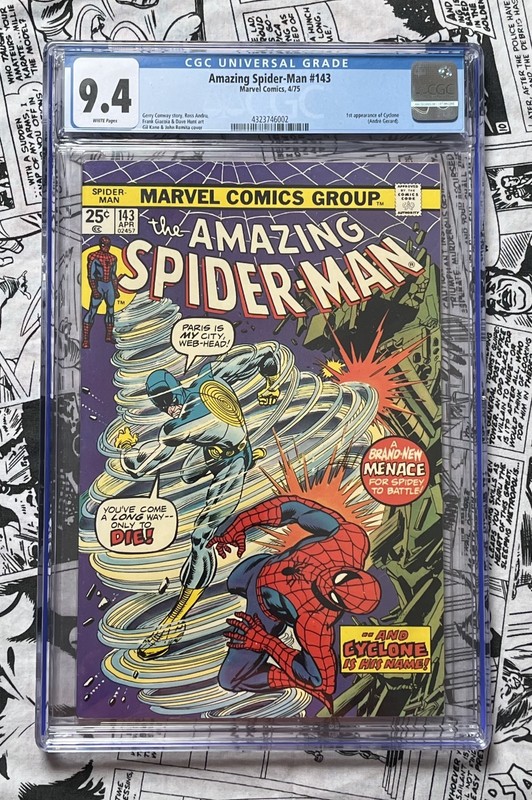 AMAZING SPIDER-MAN #143 – APR 1975 – 1st CYCLONE APPEARANCE! – CGC (9.4) NM