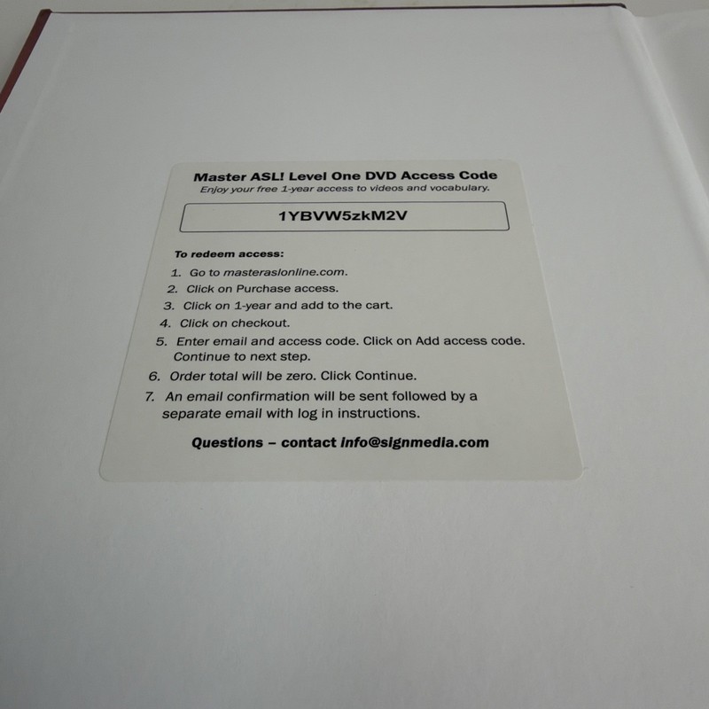 Master ASL: Level One 2006 Hardcover gallery