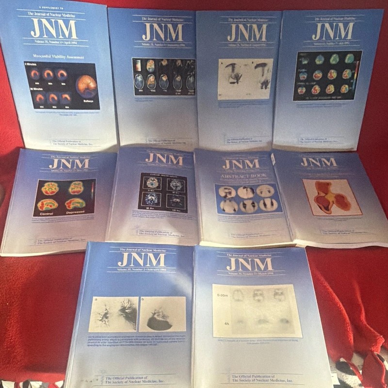 The Journal of Nuclear Medicine (JNM) Vol 35 1994 Feb-Jun English lot of 10
