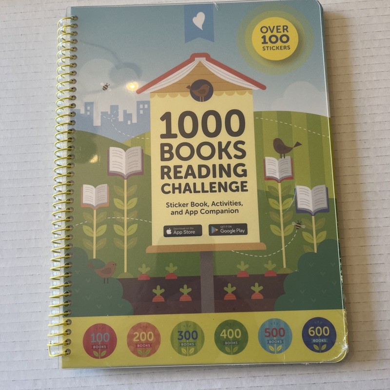1000 Books Reading Challenge by Zoobean 2021 Spiral In Factory Shrink Wrap New